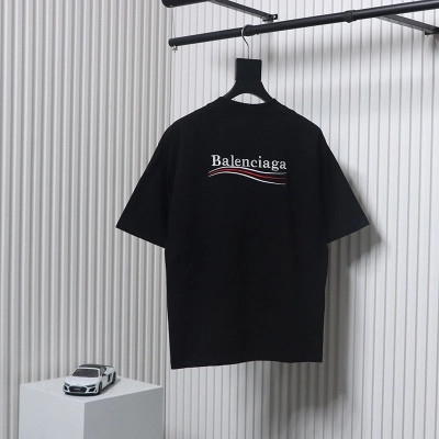 Balenciaga Coke Letter Embroidered T-shirt Black 02