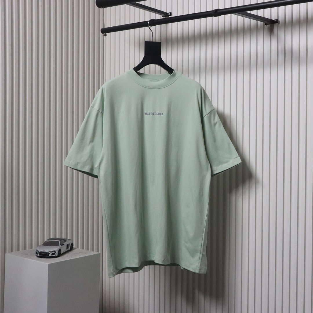 Balenciaga Letters Embroidery Front and Back T-shirt 