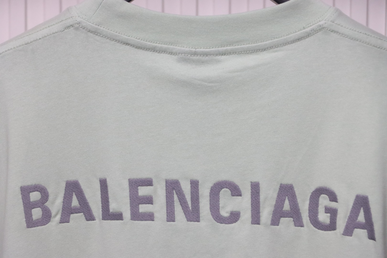 Balenciaga Letters Embroidery Front and Back T-shirt 