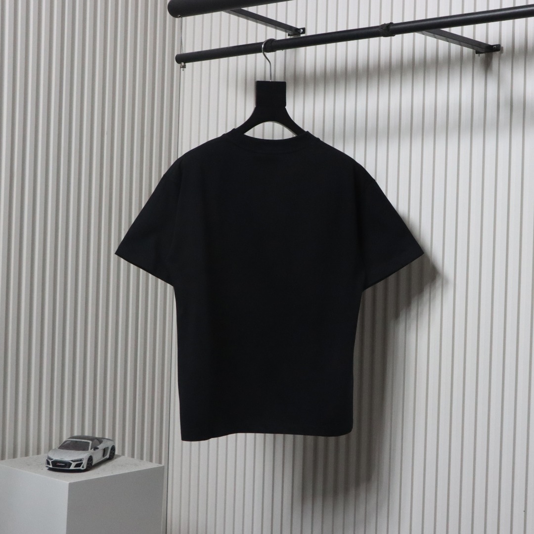 Balenciaga Lock Logo Silhouette Digital Print T-shirt Black