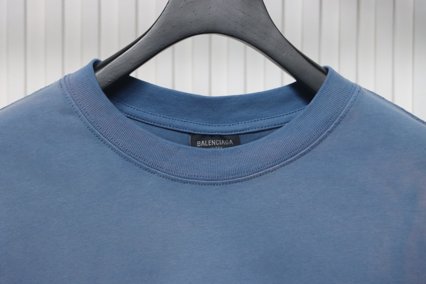 Balenciaga Tie-dye Fried Snowflakes Hand-painted Letters On the Back T-shirt Blue