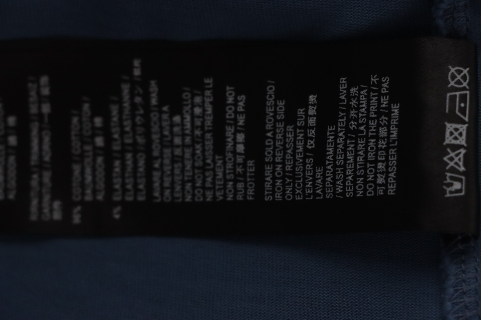 Balenciaga Tie-dye Fried Snowflakes Hand-painted Letters On the Back T-shirt Blue