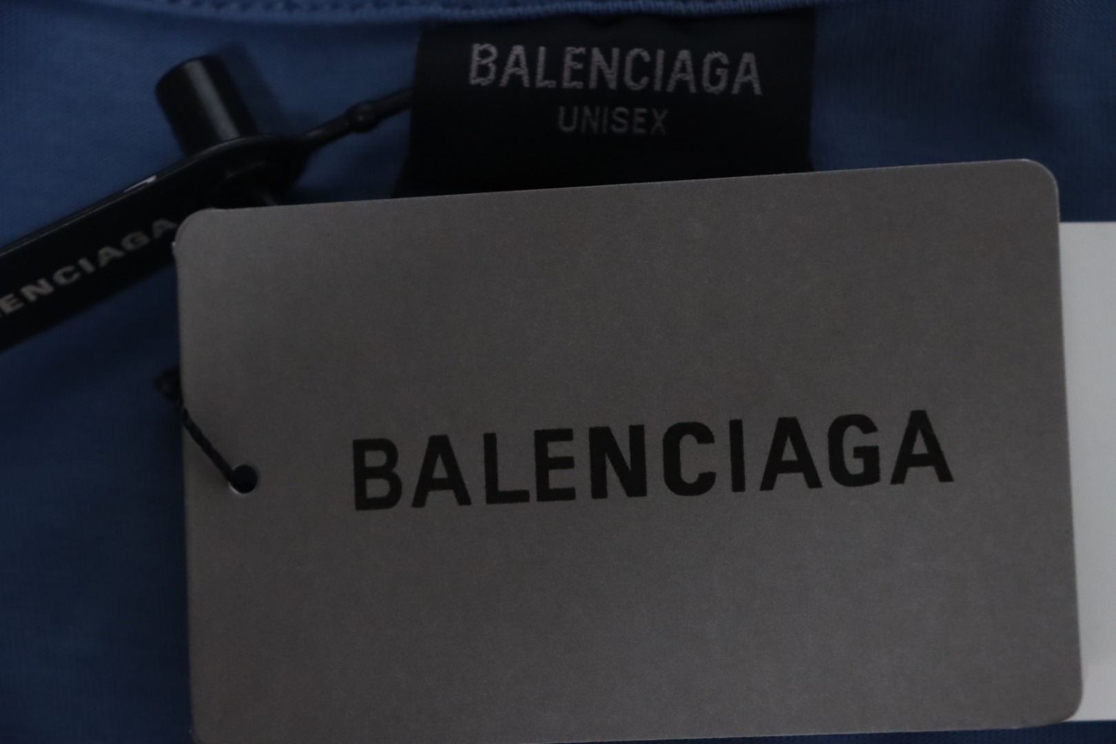 Balenciaga Tie-dye Fried Snowflakes Hand-painted Letters On the Back T-shirt Blue