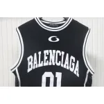 Balenciaga Wool Intarsia Basketball Vest Black
