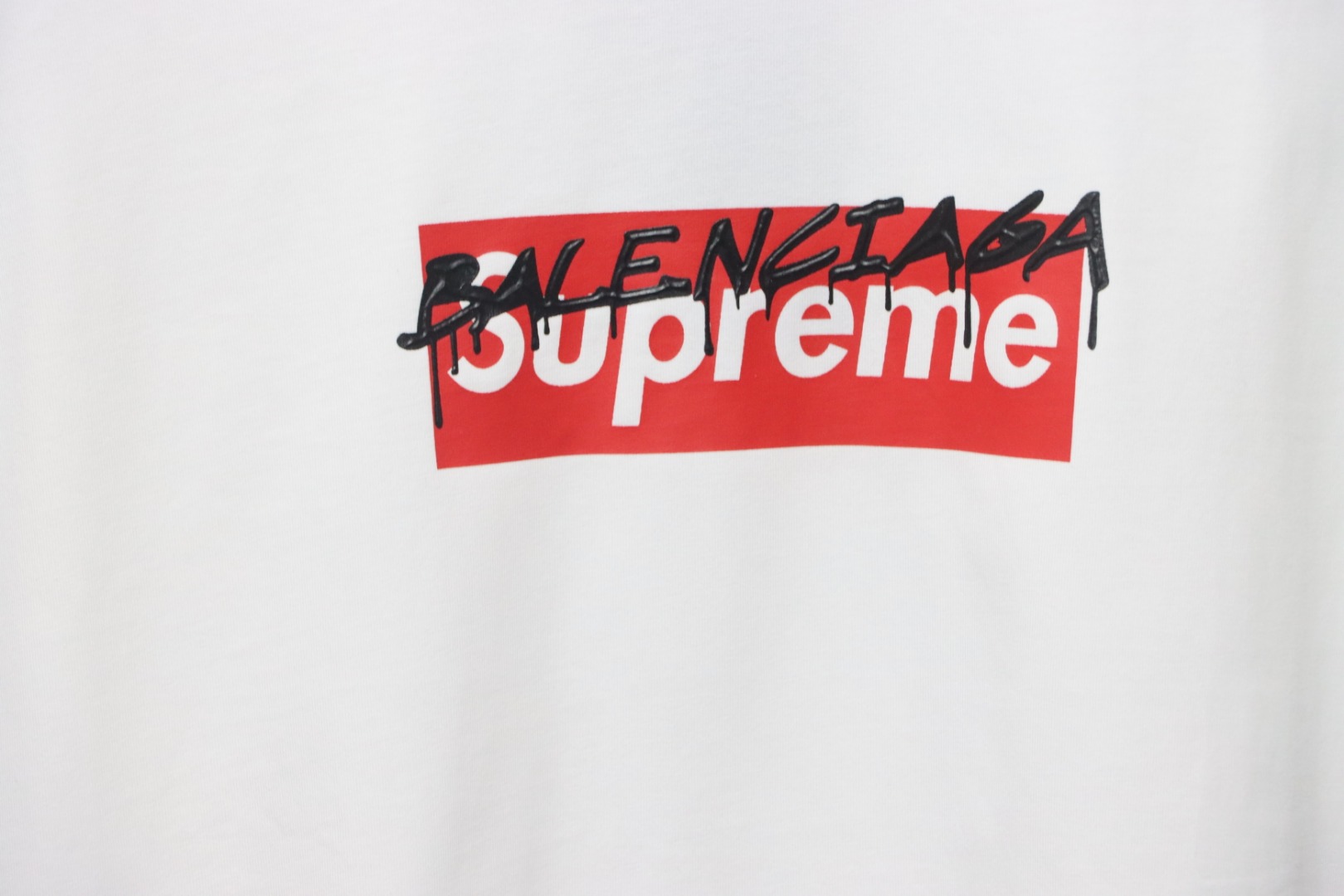 Balenciaga X Supreme Joint Joint Logo Letter Print T-shirt