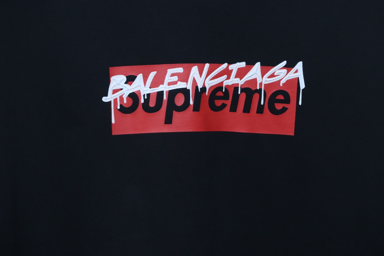 Balenciaga X Supreme Joint Joint Logo Letter Print T-shirt Black