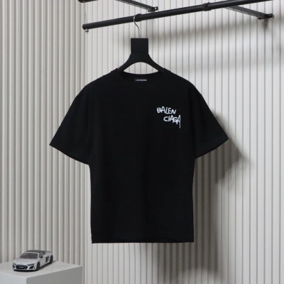 Balenciaga BLCG Misplaced Letter Print T-shirt Black  01