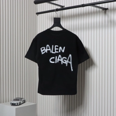 Balenciaga BLCG Misplaced Letter Print T-shirt Black  02