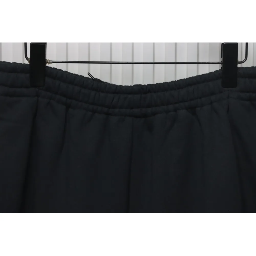 Balenciaga 25ss Tear Tape Lettering Embroidered Shorts Black