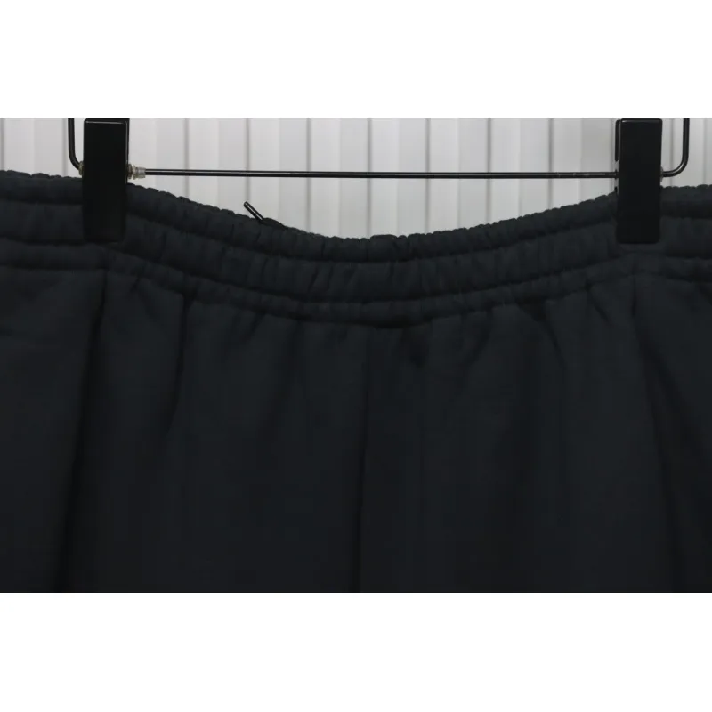 Balenciaga 25ss Tear Tape Lettering Embroidered Shorts Black