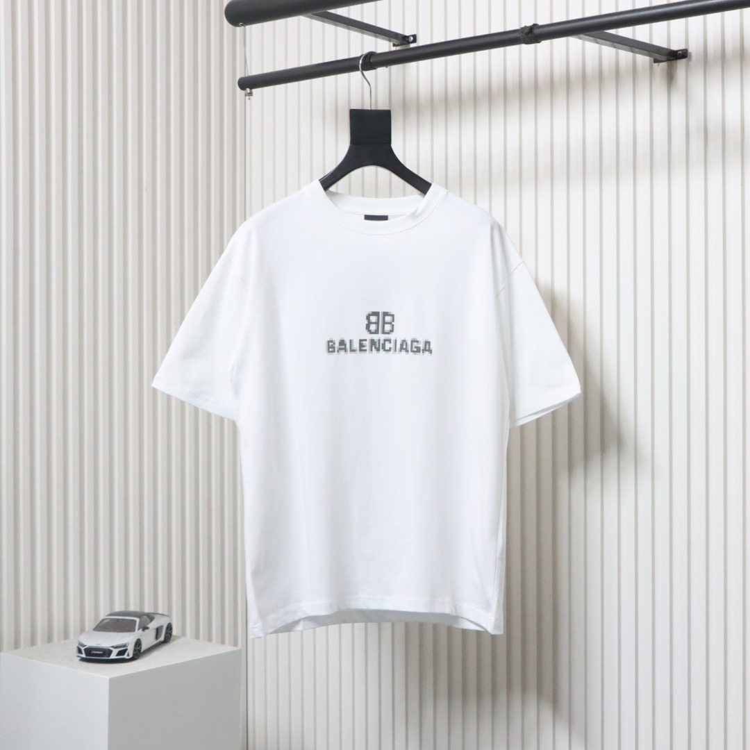 Balenciaga 23ss Mosaic Print T-shirt White