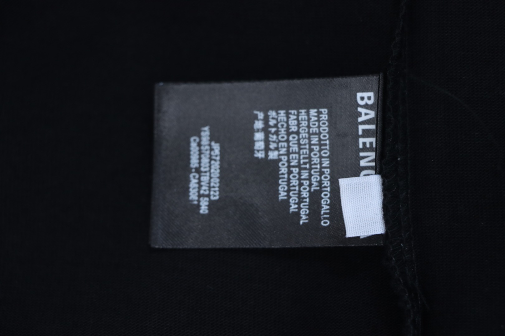 Balenciaga 24SS Signature Rhinestone Lettering T-shirt Black