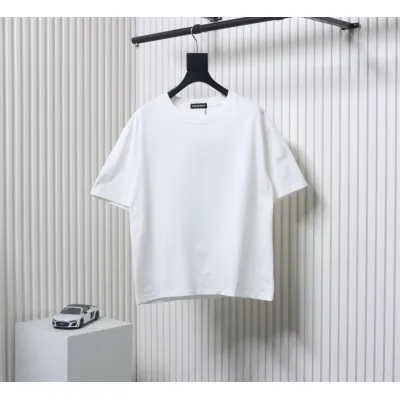 Balenciaga 24SS Signature Rhinestone Lettering T-shirt White 02