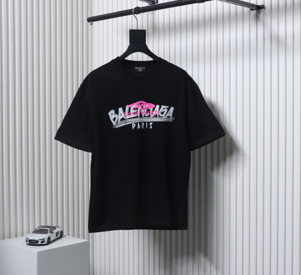 Balenciaga 25ss 3M Printed Letter Logo T-shirt Black