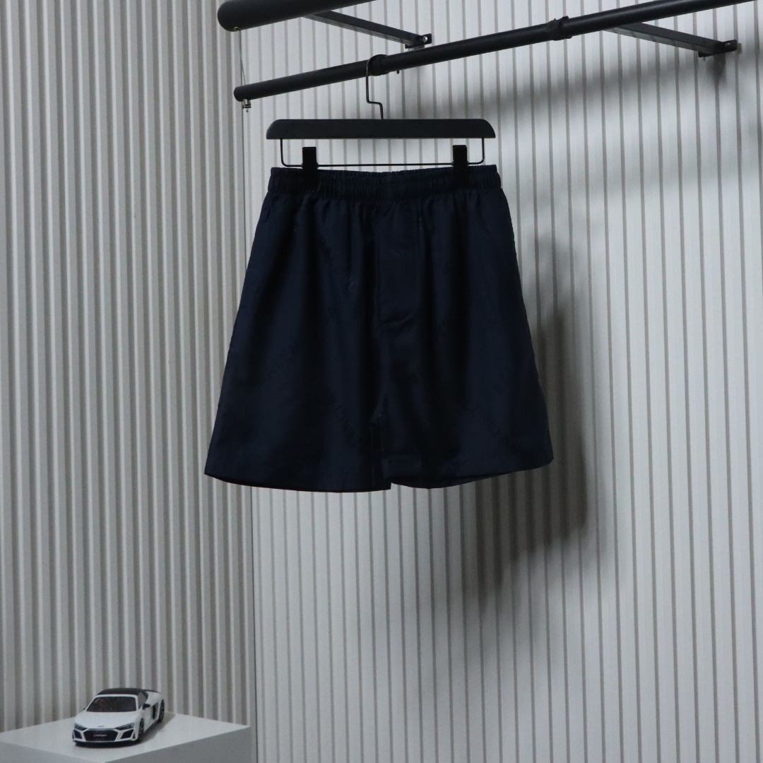 Balenciaga 25SS All-over Printed Obscure Jacquard Shorts