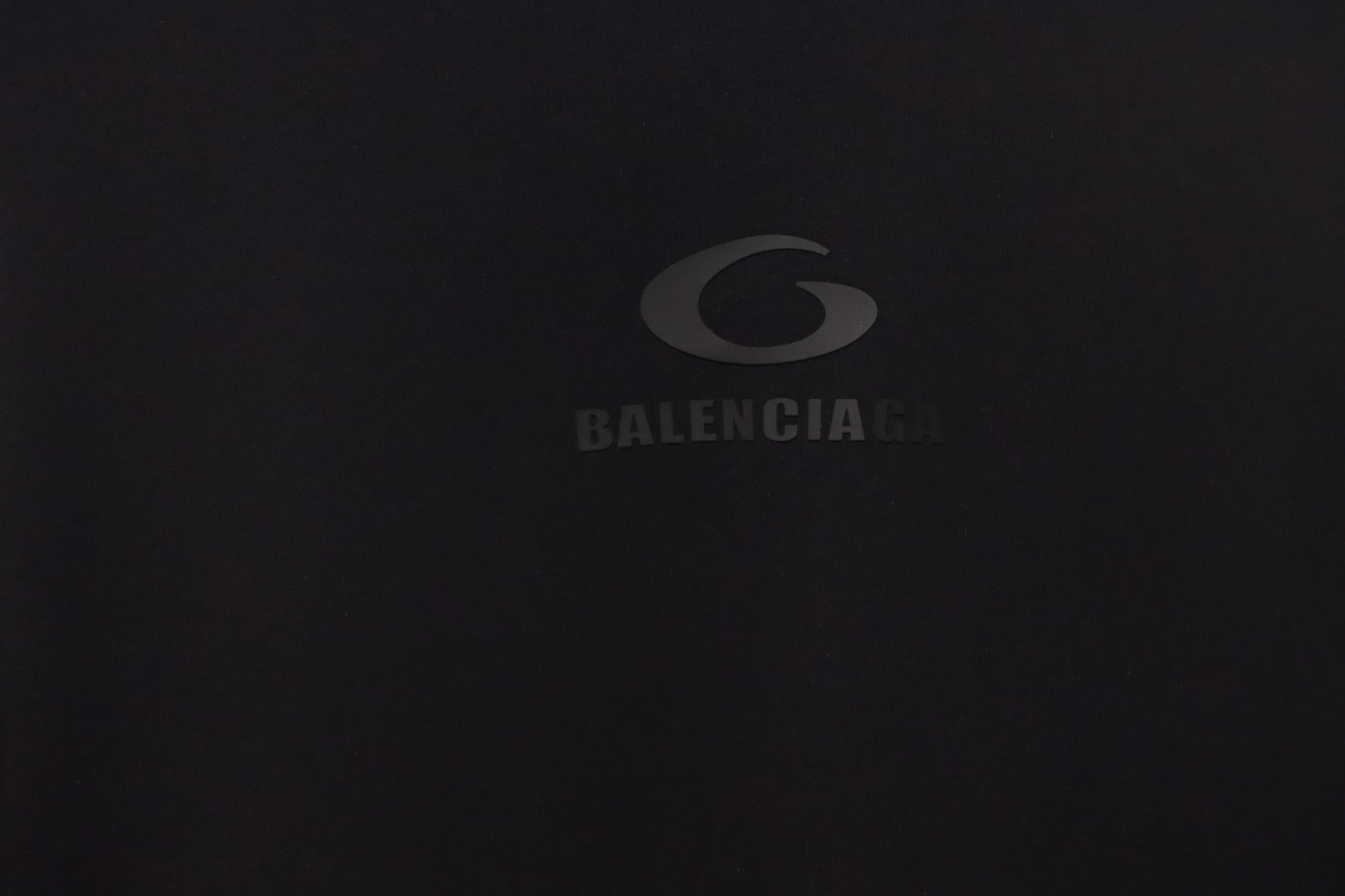 Balenciaga 25ss Circle Embossed Letter Logo T-shirt Black