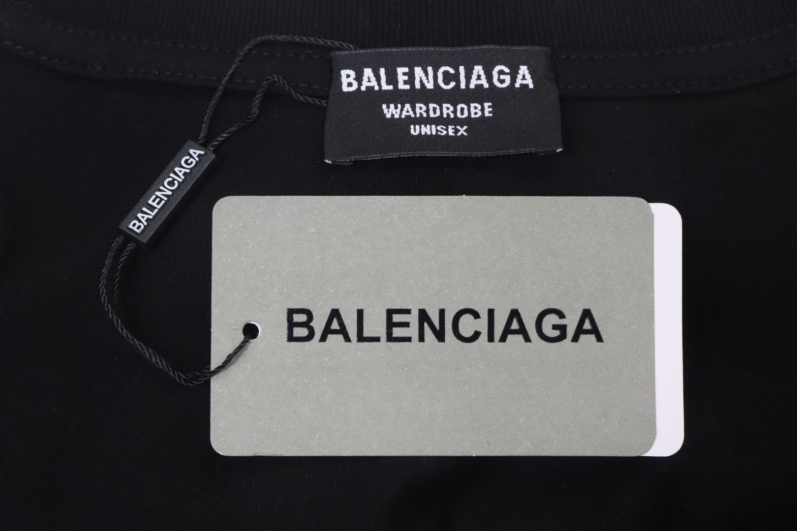 Balenciaga 25ss Circle Embossed Letter Logo T-shirt Black