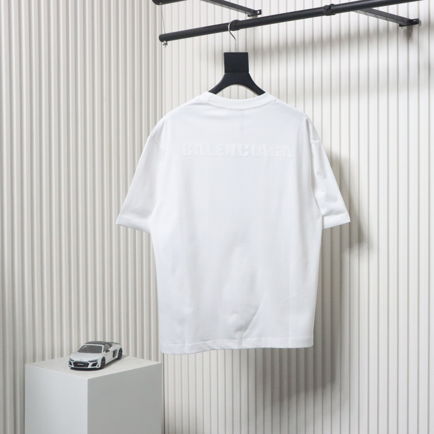 Balenciaga 25ss Circle Embossed Letter Logo T-shirt White