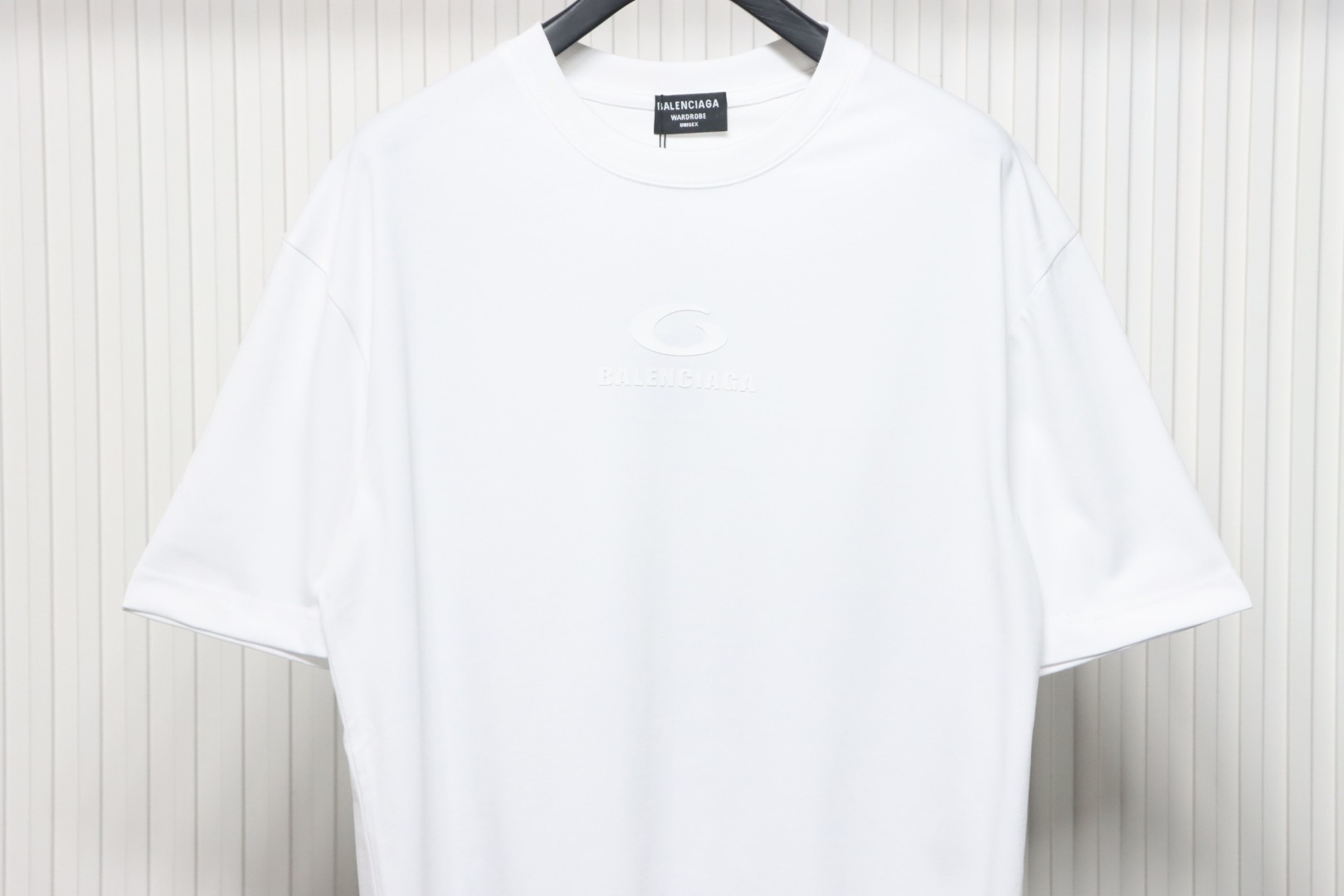 Balenciaga 25ss Circle Embossed Letter Logo T-shirt White