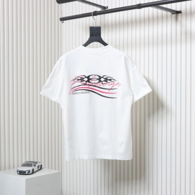 Balenciaga 25ss Double B Coke Logo Multi-logo Flocked Printed T-shirt White 02