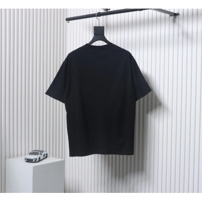 Balenciaga 25ss Double B Embroidery and 3D Inkjet Logo Hole T-shirt 02