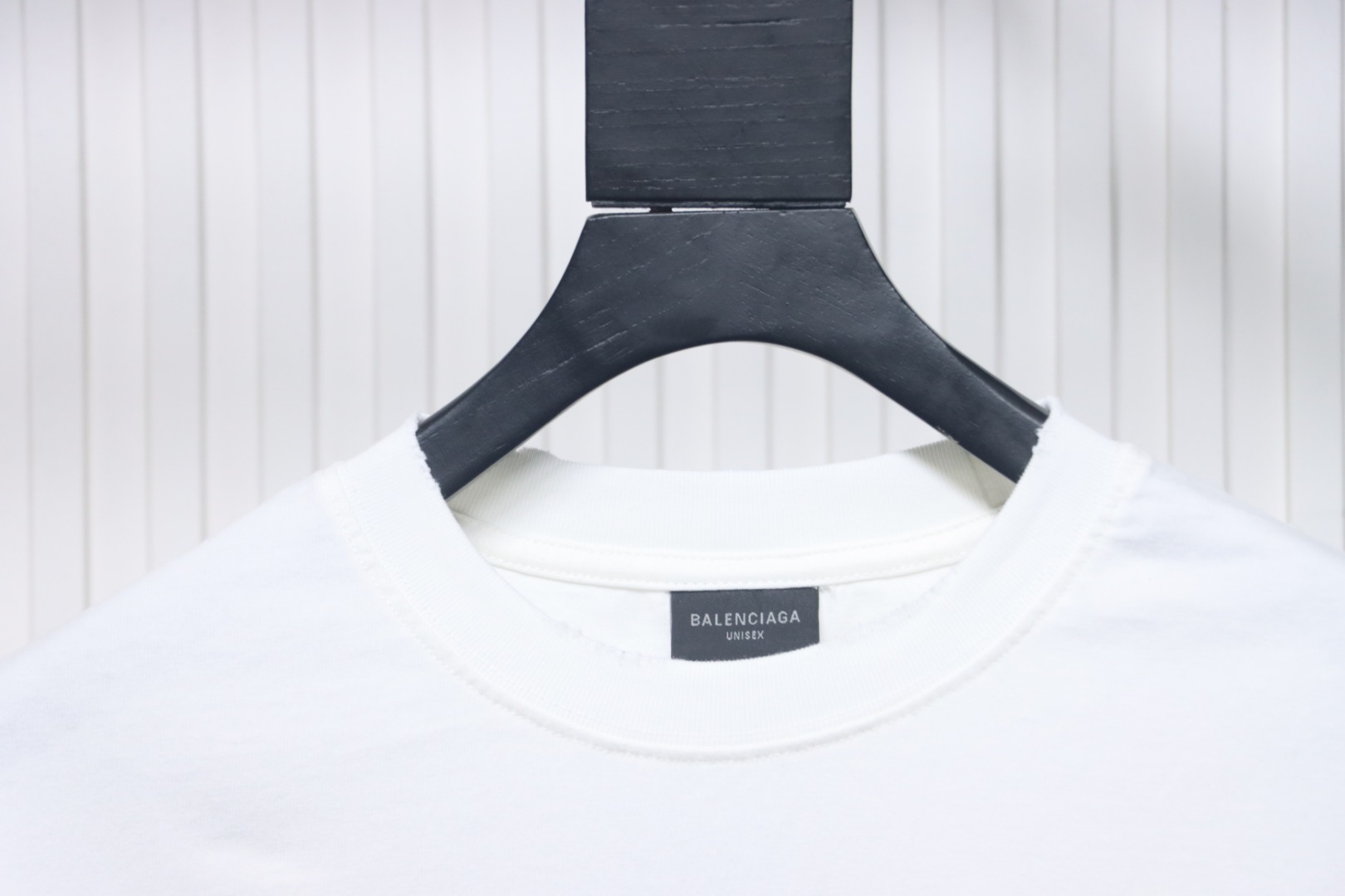 Balenciaga 25ss Double B Embroidery and 3D Inkjet Logo Hole T-shirt White