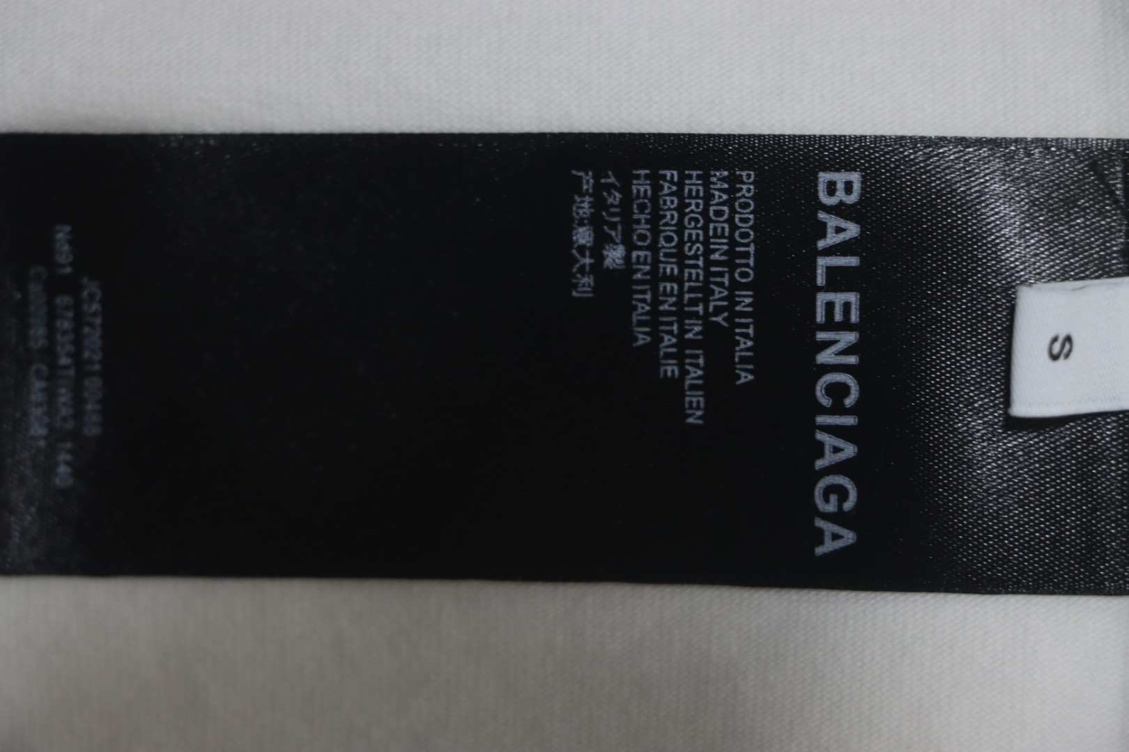 Balenciaga 25ss Double B Embroidery and 3D Inkjet Logo Hole T-shirt White