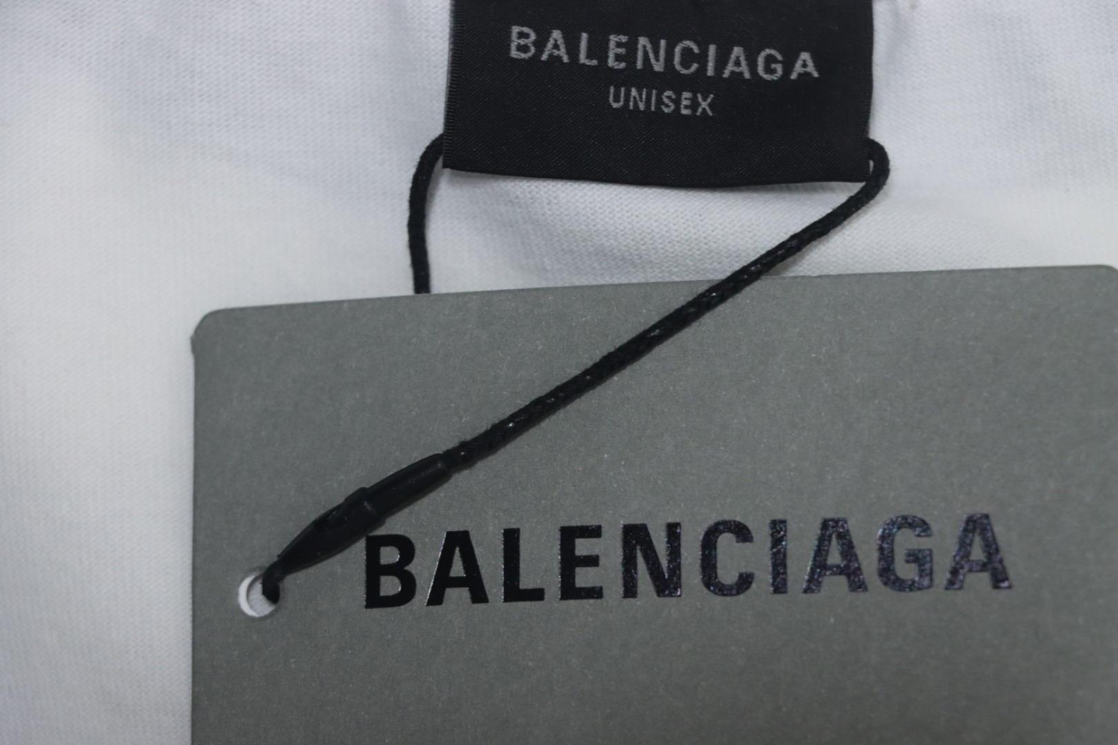 Balenciaga 25ss Double B Embroidery and 3D Inkjet Logo Hole T-shirt White