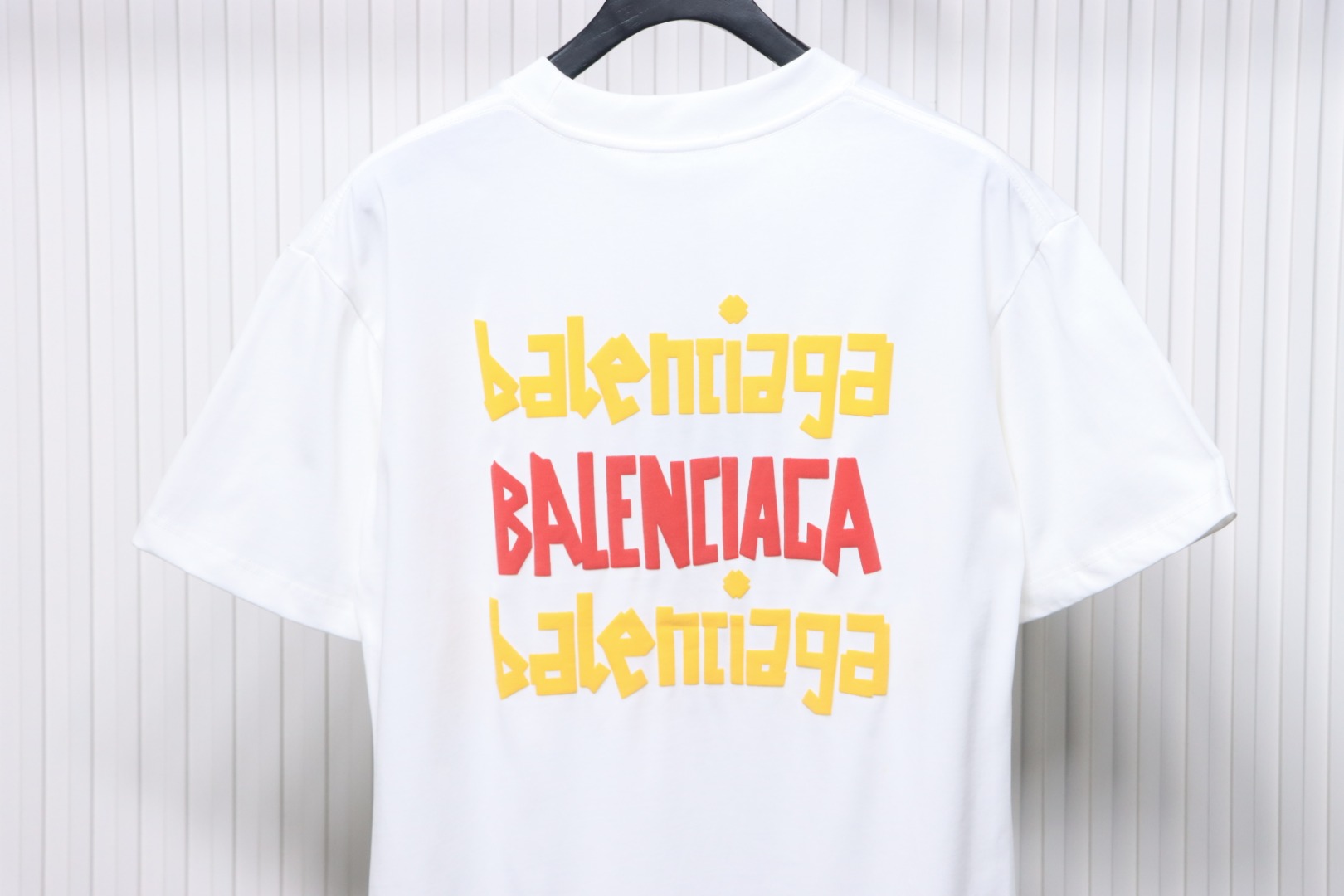 Balenciaga 25ss Graffiti Multi-logo Letter Foam Print T-shirt White