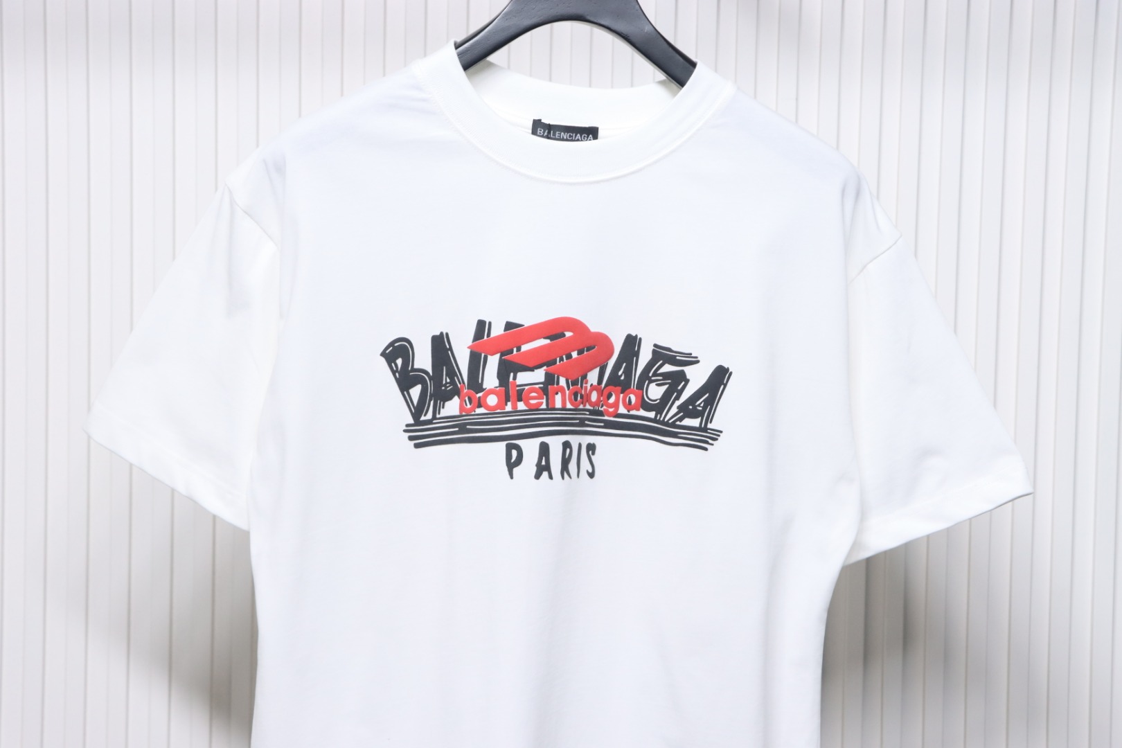 Balenciaga 25ss Graffiti Multi-logo Letter Foam Print T-shirt White