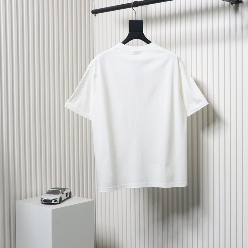 Balenciaga 25ss Lock Letter Embroidery Inkjet T-shirt