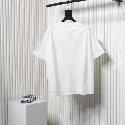 Balenciaga 25ss Lock Letter Embroidery Inkjet T-shirt 02