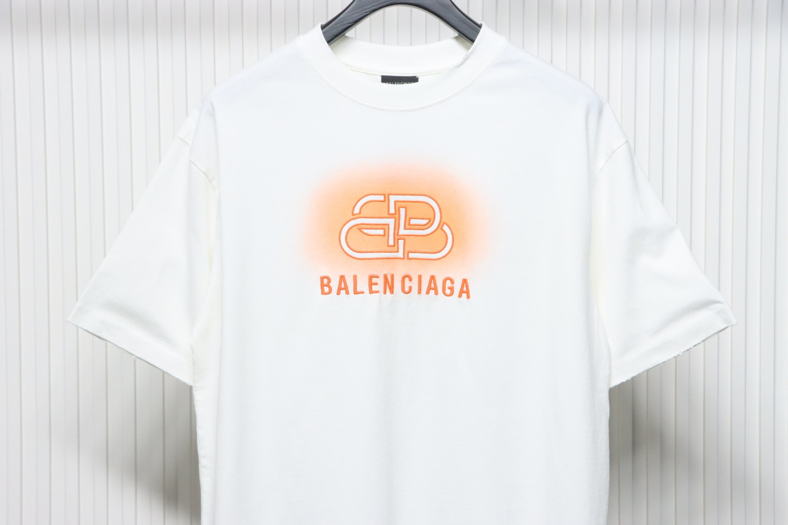 Balenciaga 25ss Lock Letter Embroidery Inkjet T-shirt