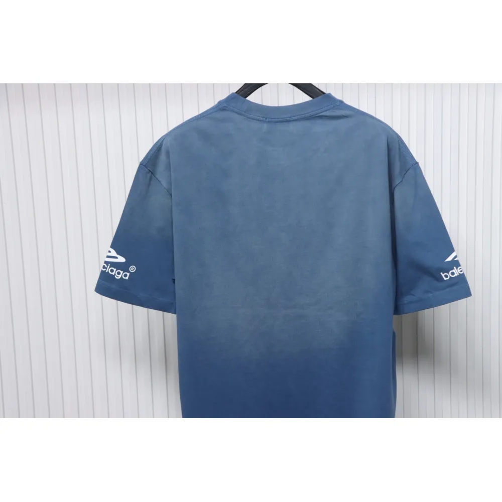 Balenciaga 25ss Ski Series 3M Print Washed T-shirt Blue
