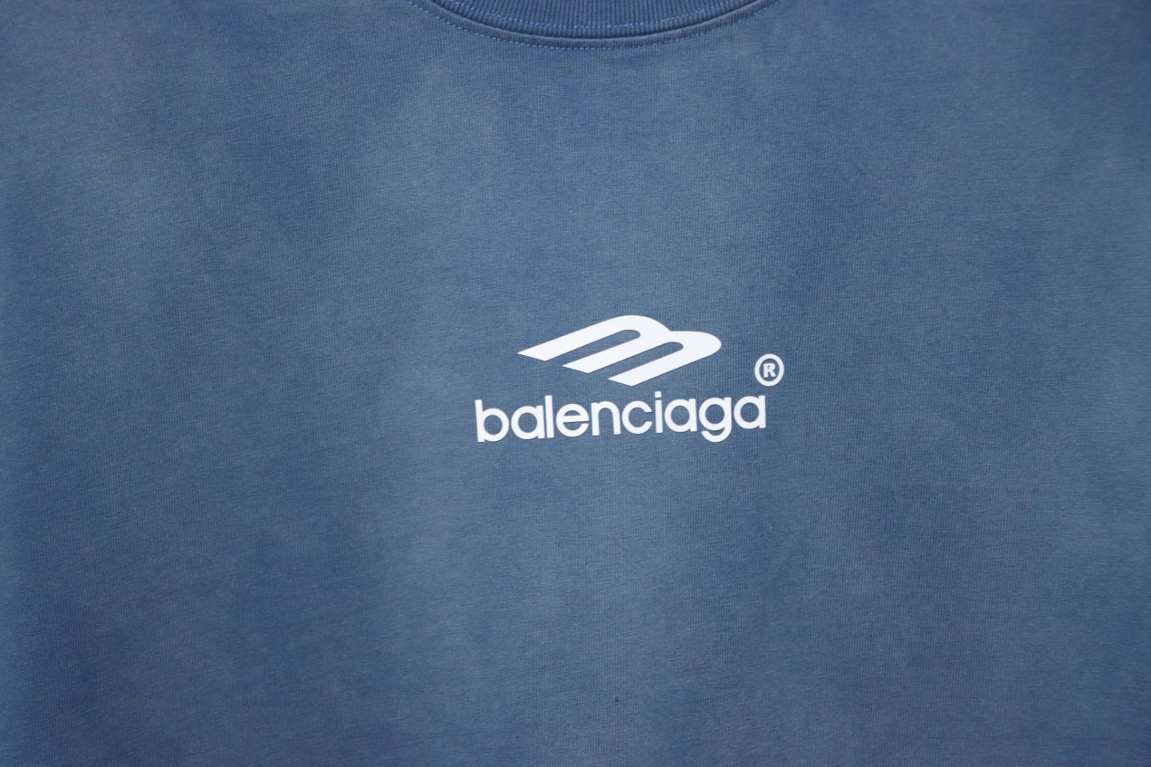 Balenciaga 25ss Ski Series 3M Print Washed T-shirt Blue