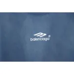 Balenciaga 25ss Ski Series 3M Print Washed T-shirt Blue