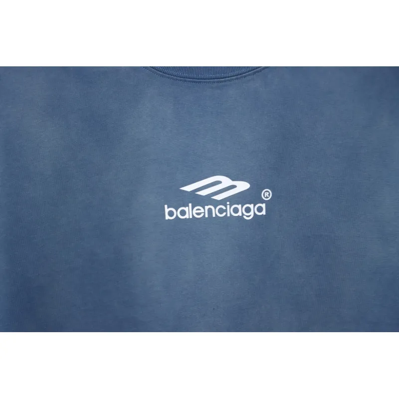 Balenciaga 25ss Ski Series 3M Print Washed T-shirt Blue