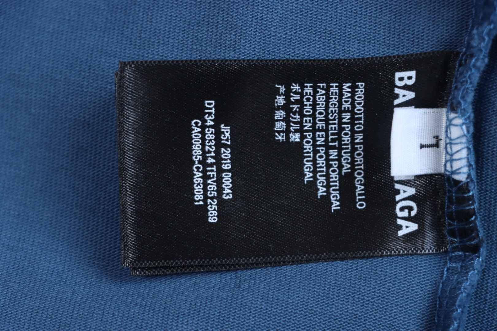 Balenciaga 25ss Ski Series 3M Print Washed T-shirt Blue