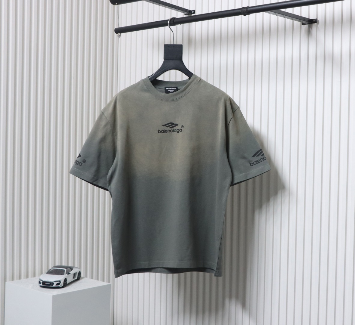 Balenciaga 25ss Ski Series 3M Print Washed T-shirt Grey