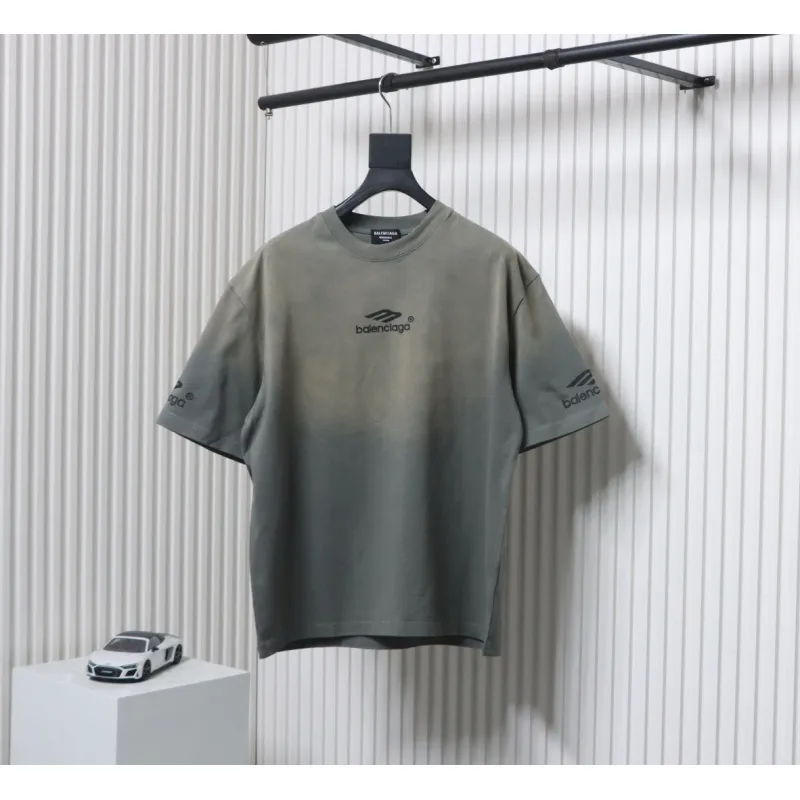 Balenciaga 25ss Ski Series 3M Print Washed T-shirt Grey