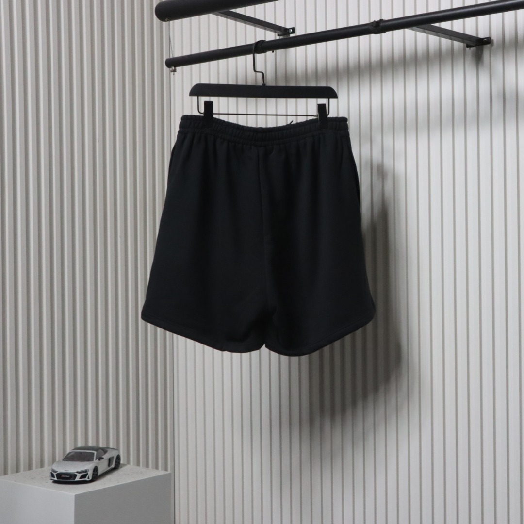 Balenciaga 25ss Tear Tape Lettering Embroidered Shorts