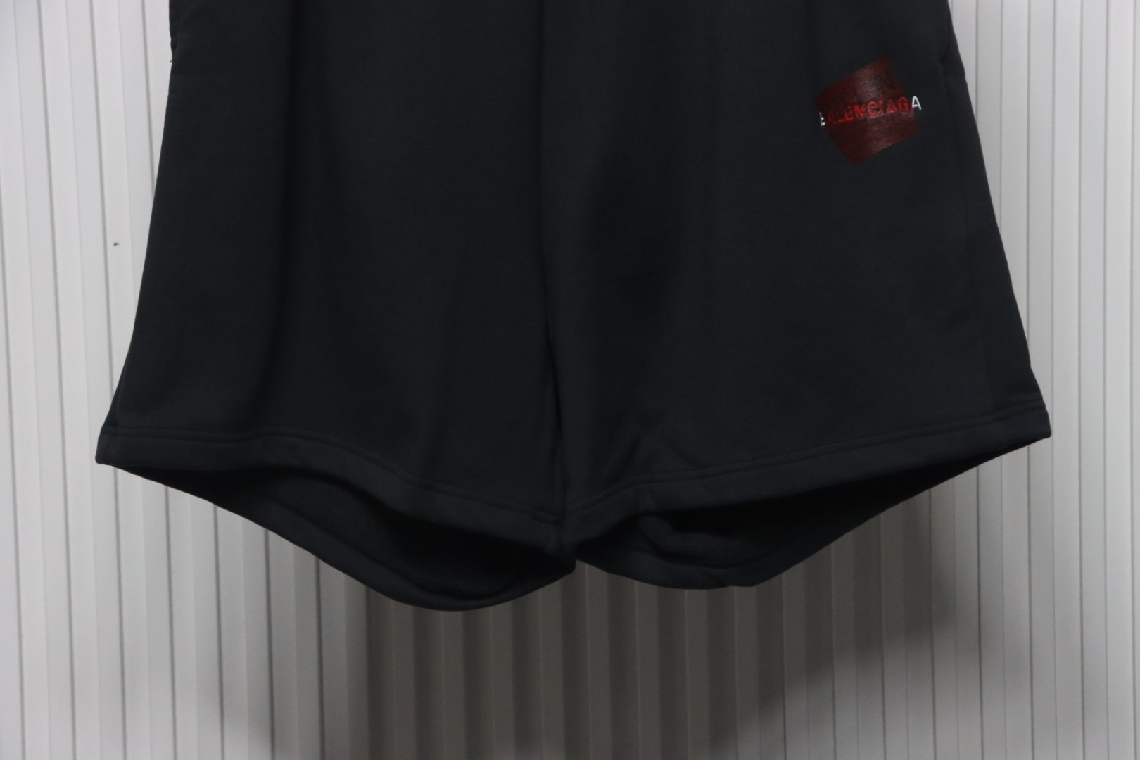 Balenciaga 25ss Tear Tape Lettering Embroidered Shorts