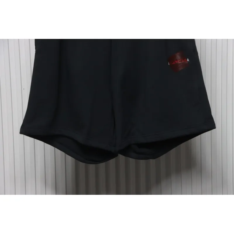 Balenciaga 25ss Tear Tape Lettering Embroidered Shorts