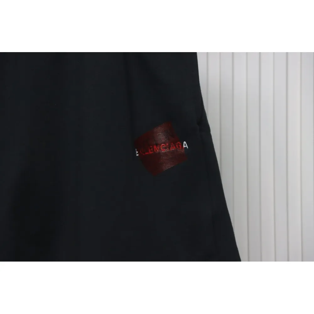 Balenciaga 25ss Tear Tape Lettering Embroidered Shorts