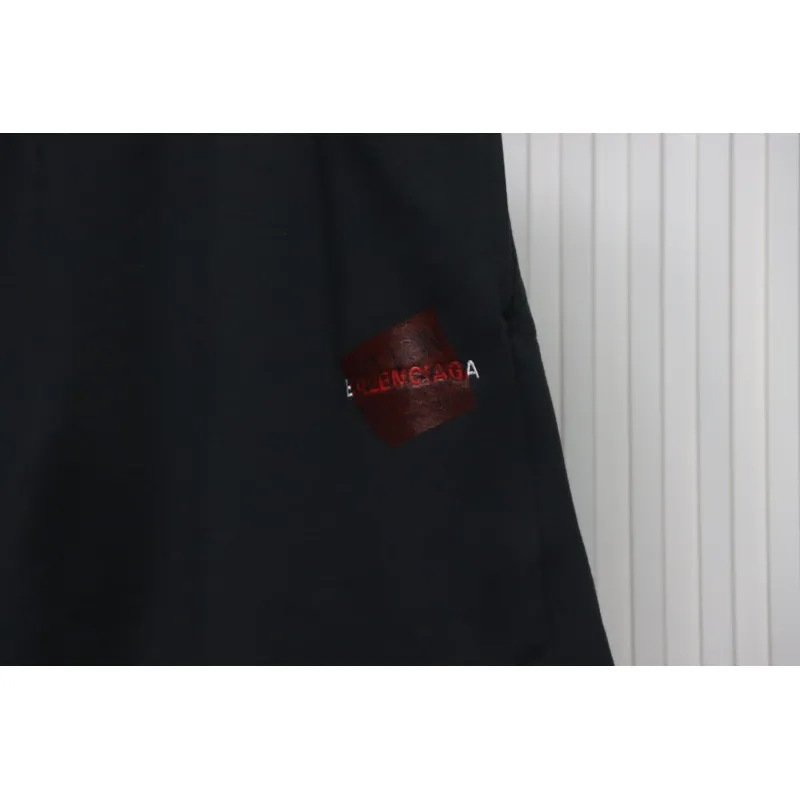 Balenciaga 25ss Tear Tape Lettering Embroidered Shorts