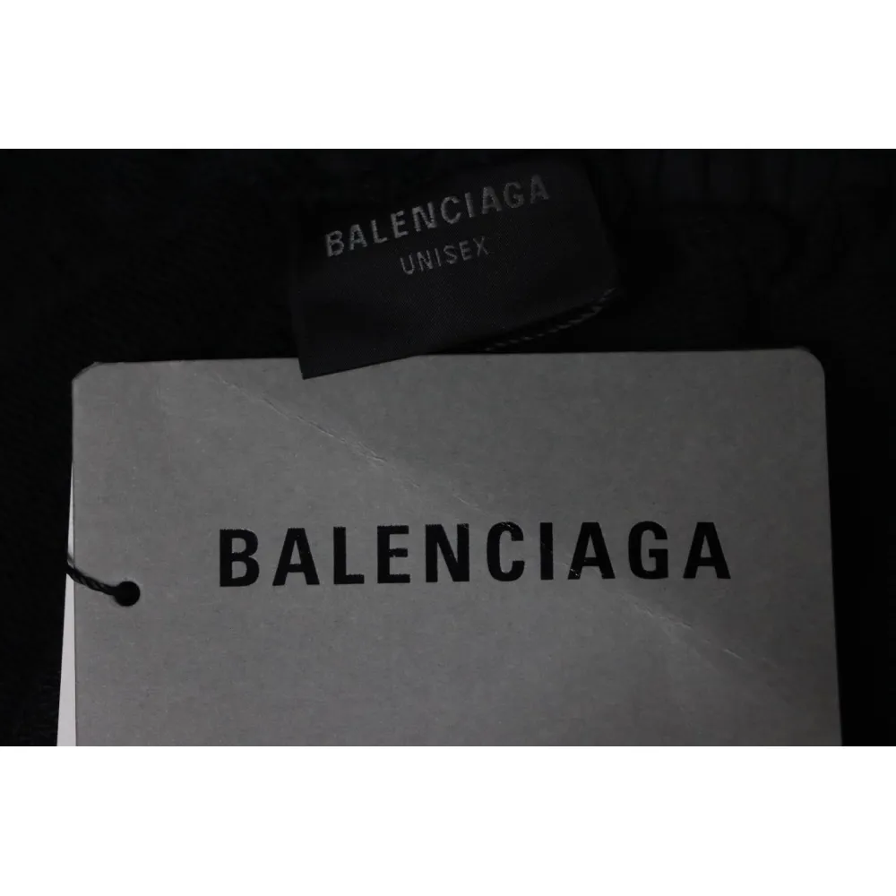 Balenciaga 25ss Tear Tape Lettering Embroidered Shorts