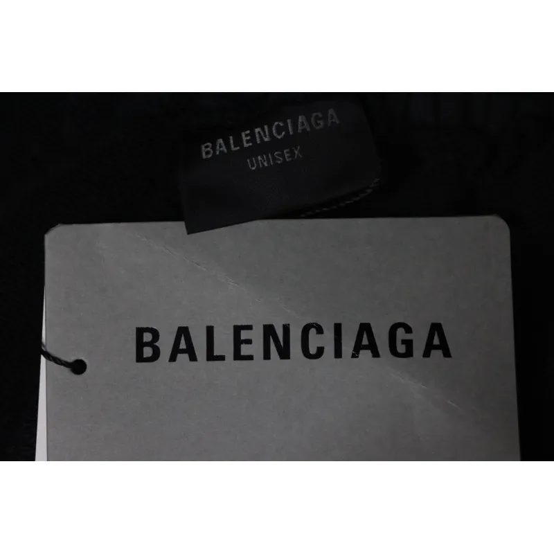 Balenciaga 25ss Tear Tape Lettering Embroidered Shorts