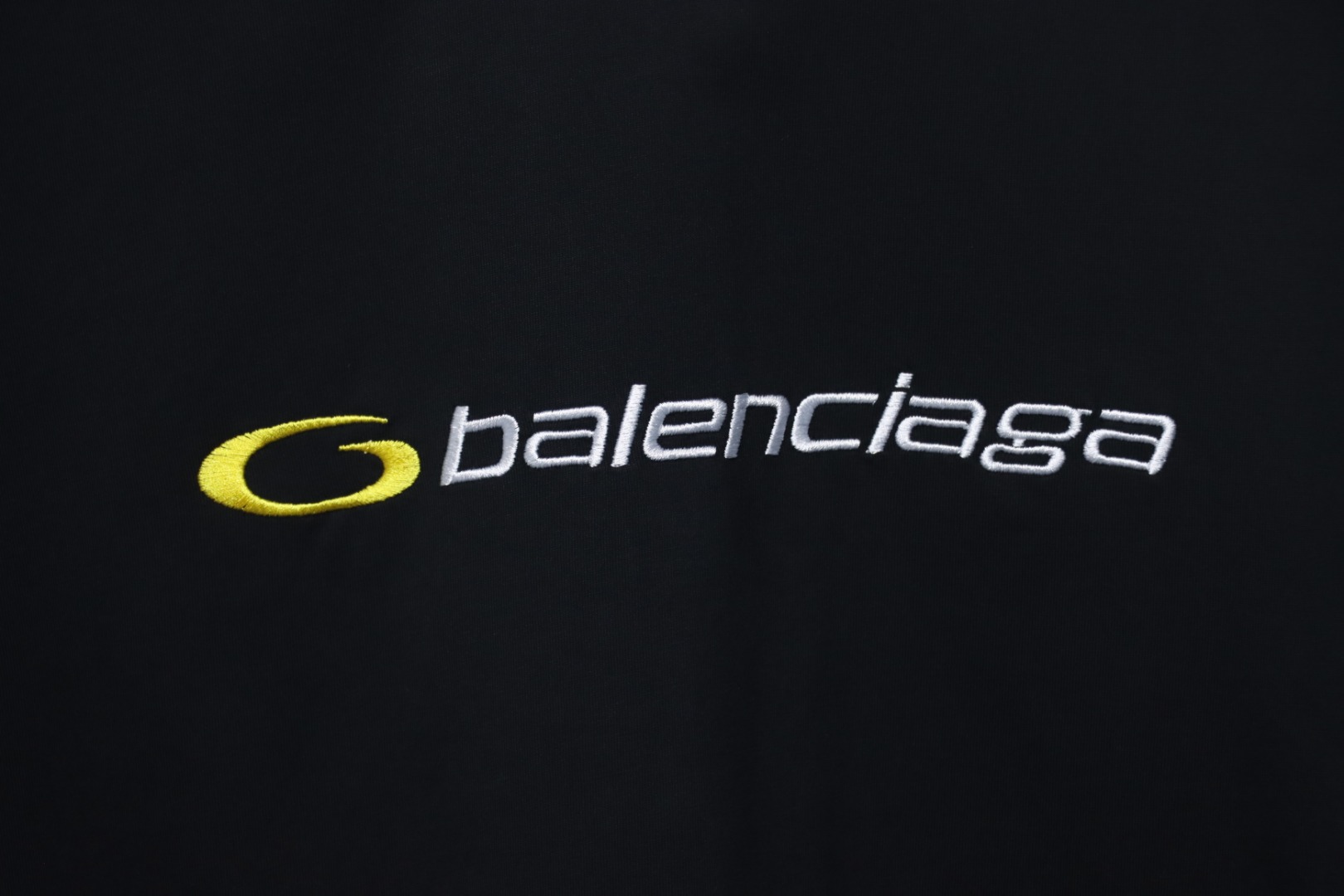 Balenciaga 25ss TRACKSUIT LOGO Outline Embroidery T-shirt Black