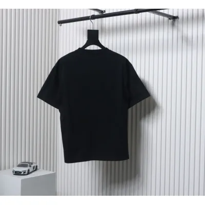Balenciaga 25SS Twisted Letter T-shirt Black 02
