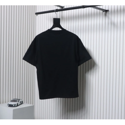 Balenciaga 25SS Twisted Letter T-shirt Black 02